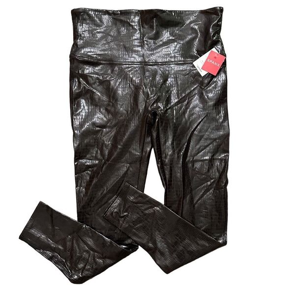 NWT Spanx Faux Leather Croc Leggings size 2x - Picture 4 of 9